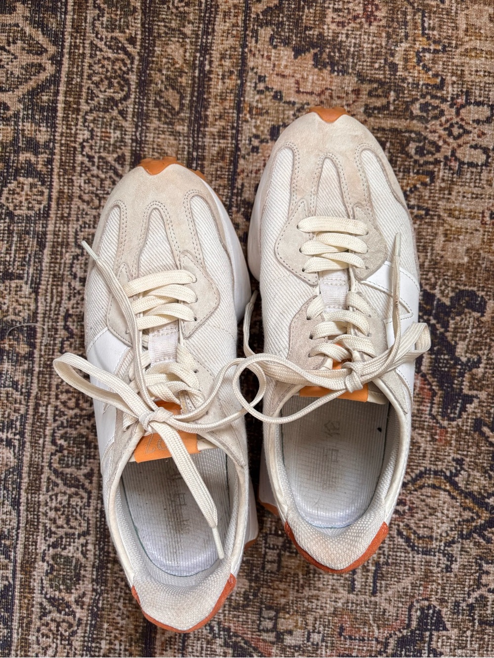New Balance Women's 327 Sneakers in Sea Salt & Rust Oxide - Picture 2 of 8